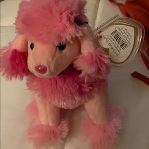 Pink poodle beanie baby
